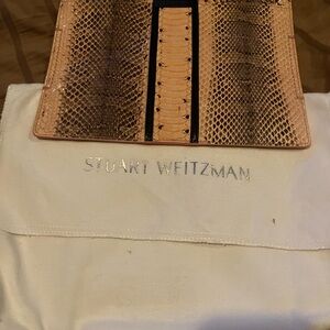 Stuart Weitzman snake skin clutch